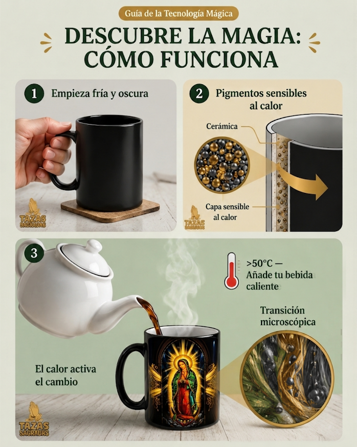 Taza Mágica Virgen de Guadalupe – Reveal Mug | Made with Fe & Love